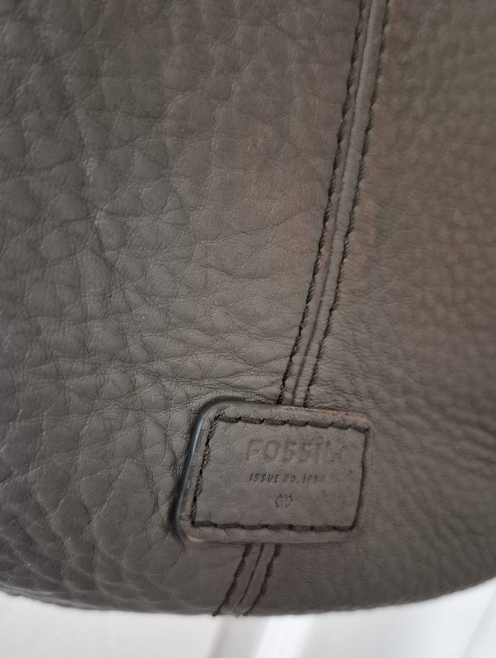 Fossil vintage gray leather shoulder hobo bag - Picture 11 of 16